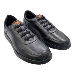 ZAPATO BLUCHER ULTRA CONFORT HOMBRE CORDONES EL?STICOS BAERCHI NEGRO