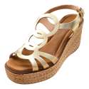 SANDALIAS MUJER CUNA CIRCULOS EMPEINE PLATINO PLATINO
