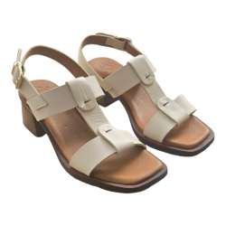 SANDALIAS MUJER PALA H CON TALONERA BLANCO ROTO BLANCO ROTO