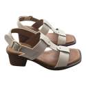 SANDALIAS MUJER PALA H CON TALONERA BLANCO ROTO BLANCO ROTO