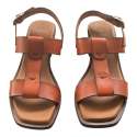 SANDALIAS MUJER PALA H CON TALONERA CUERO CUERO