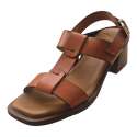 SANDALIAS MUJER PALA H CON TALONERA CUERO CUERO