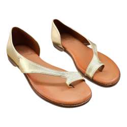 SANDALIAS MUJER DEDO CON TALONERA PLATINO PLATINO