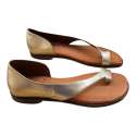 SANDALIAS MUJER DEDO CON TALONERA PLATINO PLATINO