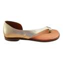 SANDALIAS MUJER DEDO CON TALONERA PLATINO PLATINO