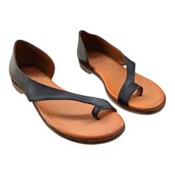 SANDALIAS MUJER DEDO CON TALONERA NEGRO NEGRO