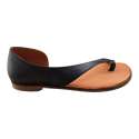 SANDALIAS MUJER DEDO CON TALONERA NEGRO NEGRO