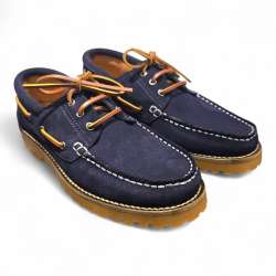 ZAPATOS NAUTICOS HOMBRE SERRAJE SUELA GRUESA AZUL AZUL