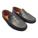 MOCASIN DE PIEL DE HOMBRE ESTILO DRIVER ANTIFAZ MARINO