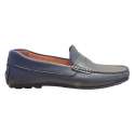 MOCASIN DE PIEL DE HOMBRE ESTILO DRIVER ANTIFAZ MARINO