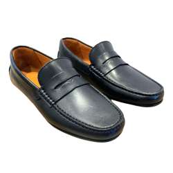 MOCASIN DE PIEL DE HOMBRE ESTILO DRIVER ANTIFAZ NEGRO