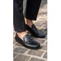 MOCASIN DE PIEL DE HOMBRE ESTILO DRIVER ANTIFAZ NEGRO