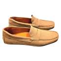 MOCASIN DE PIEL DE HOMBRE ESTILO DRIVER ANTIFAZ BEIGE
