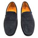 MOCASIN DE PIEL DE HOMBRE ESTILO DRIVER ANTIFAZ MARINO