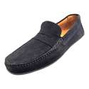 MOCASIN DE PIEL DE HOMBRE ESTILO DRIVER ANTIFAZ MARINO