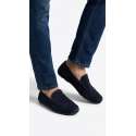 MOCASIN DE PIEL DE HOMBRE ESTILO DRIVER ANTIFAZ MARINO